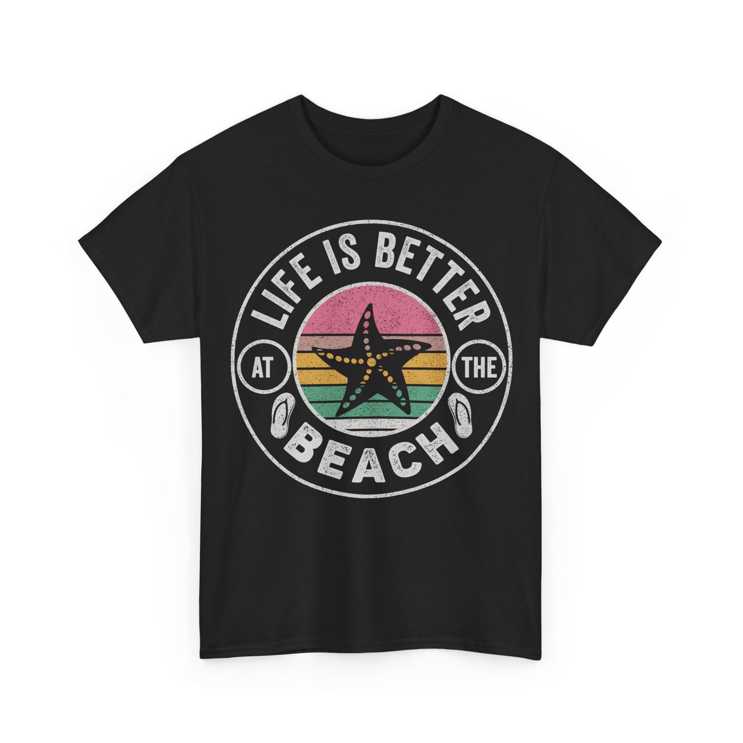 Life Is Better At The Beach T-Shirt — Retro Starfish Beach Tee