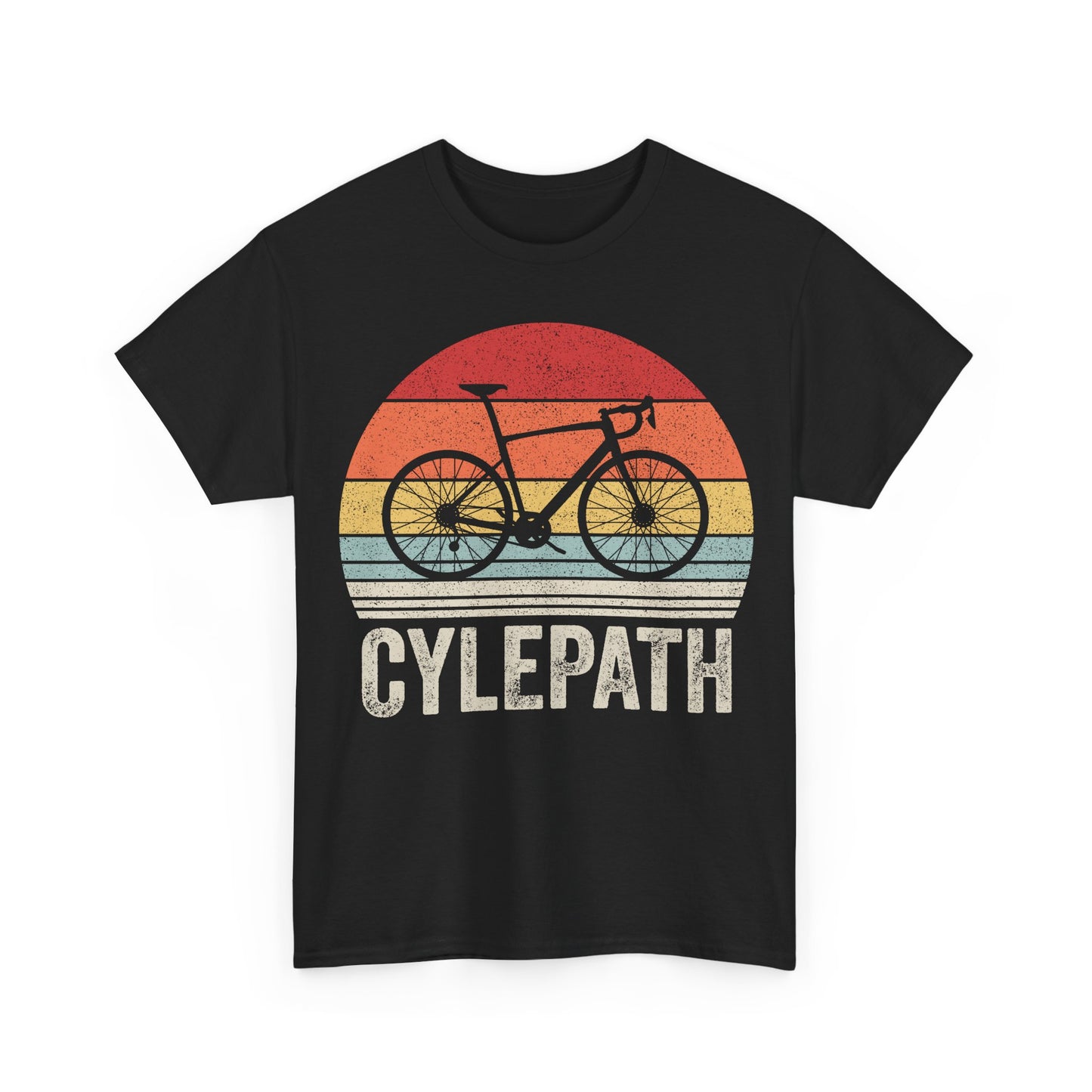 Cylepath Vintage Bike T‑Shirt — Retro Sunset Cycling Tee