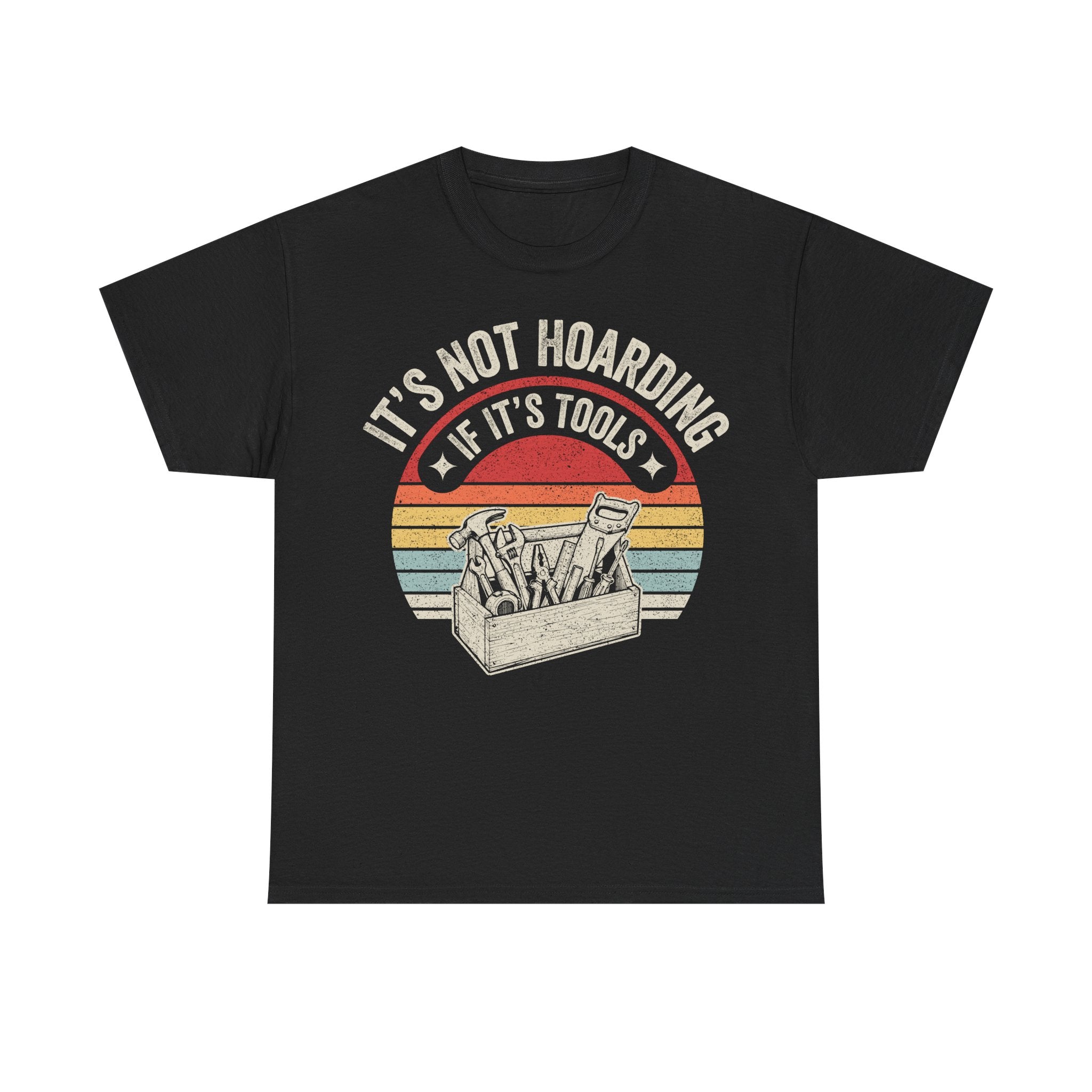 Toolbox T-Shirt – "It's Not Hoarding If It's Tools" Vintage Retro Tee for Handymen & DIY Enthusiasts
