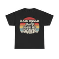 Hair Would Only Slow Me Down Vintage Sunset Shirt For Retro Music Lovers Unisex Fit