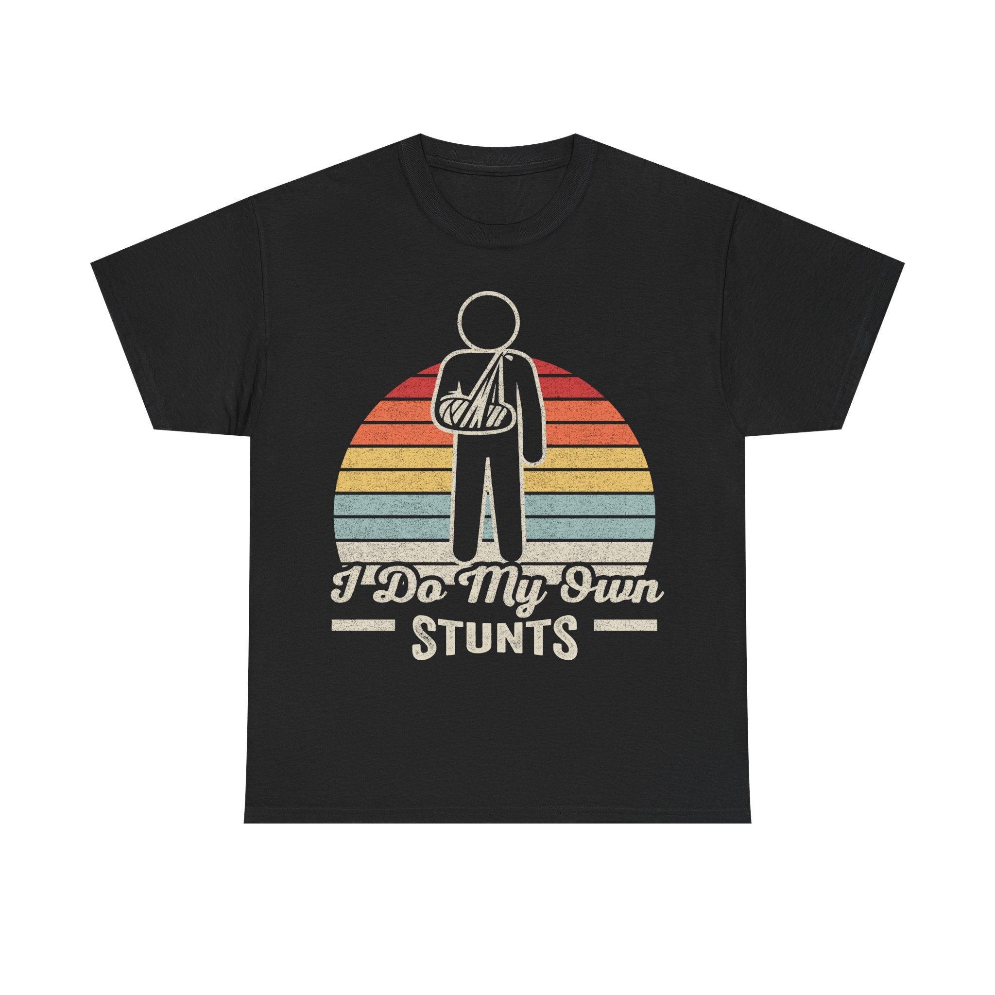 I Do My Own Stunts T-Shirt — Funny Injury Recovery Tee for Active Adults