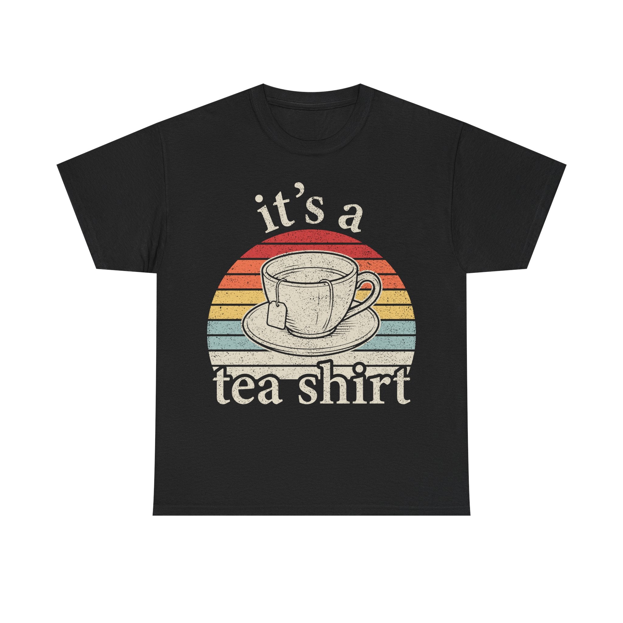 It's a Tea Shirt T‑Shirt – Vintage Tea Cup Retro Striped Graphic Tee