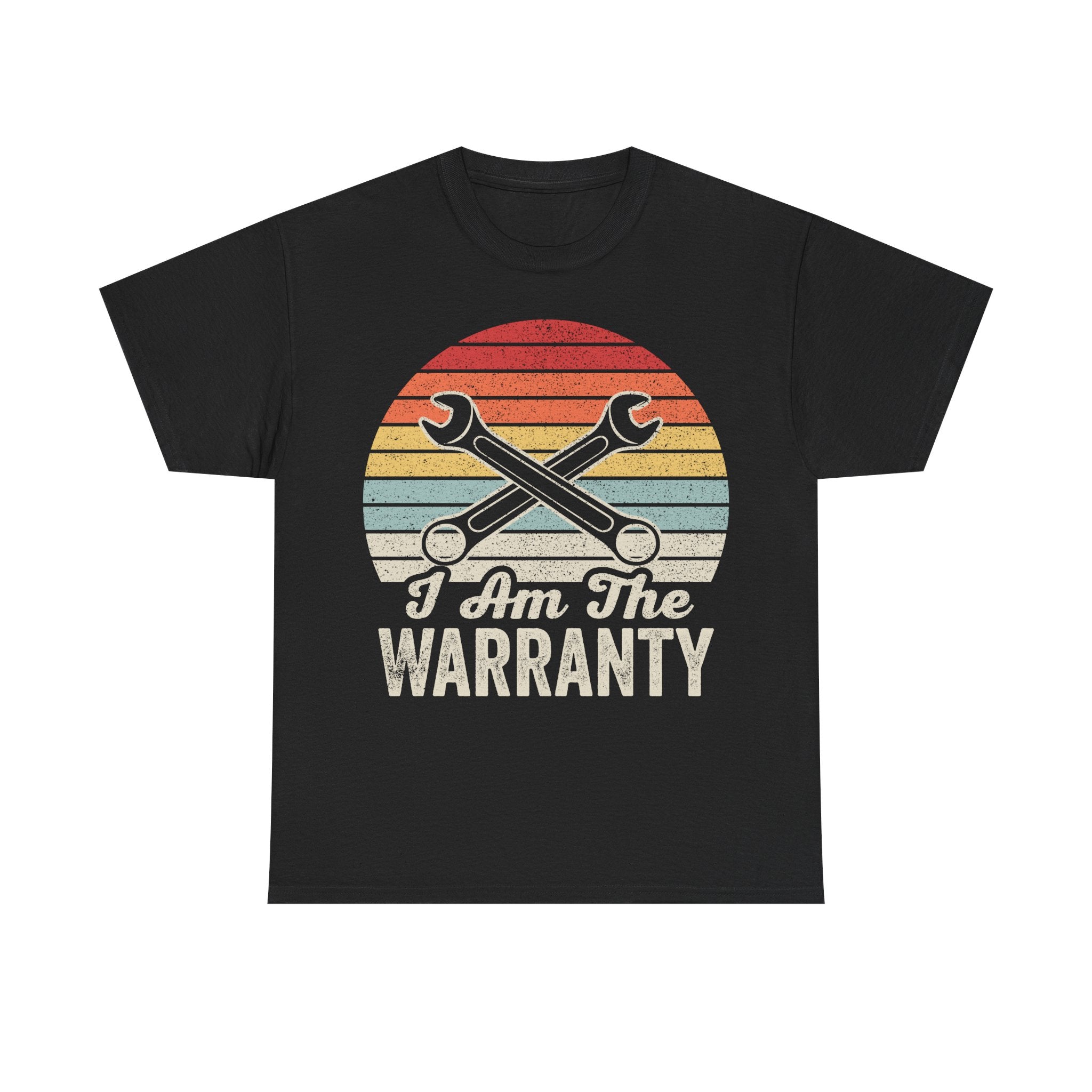 Mechanic T-Shirt — "I Am The Warranty" Retro Wrench Tee