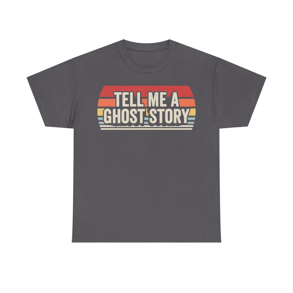 Tell Me A Ghost Story Retro Vintage Sunset T Shirt For Horror Fans And Halloween Lovers