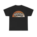 Shhhh No One Cares Tee - Retro Sunset Graphic T-Shirt