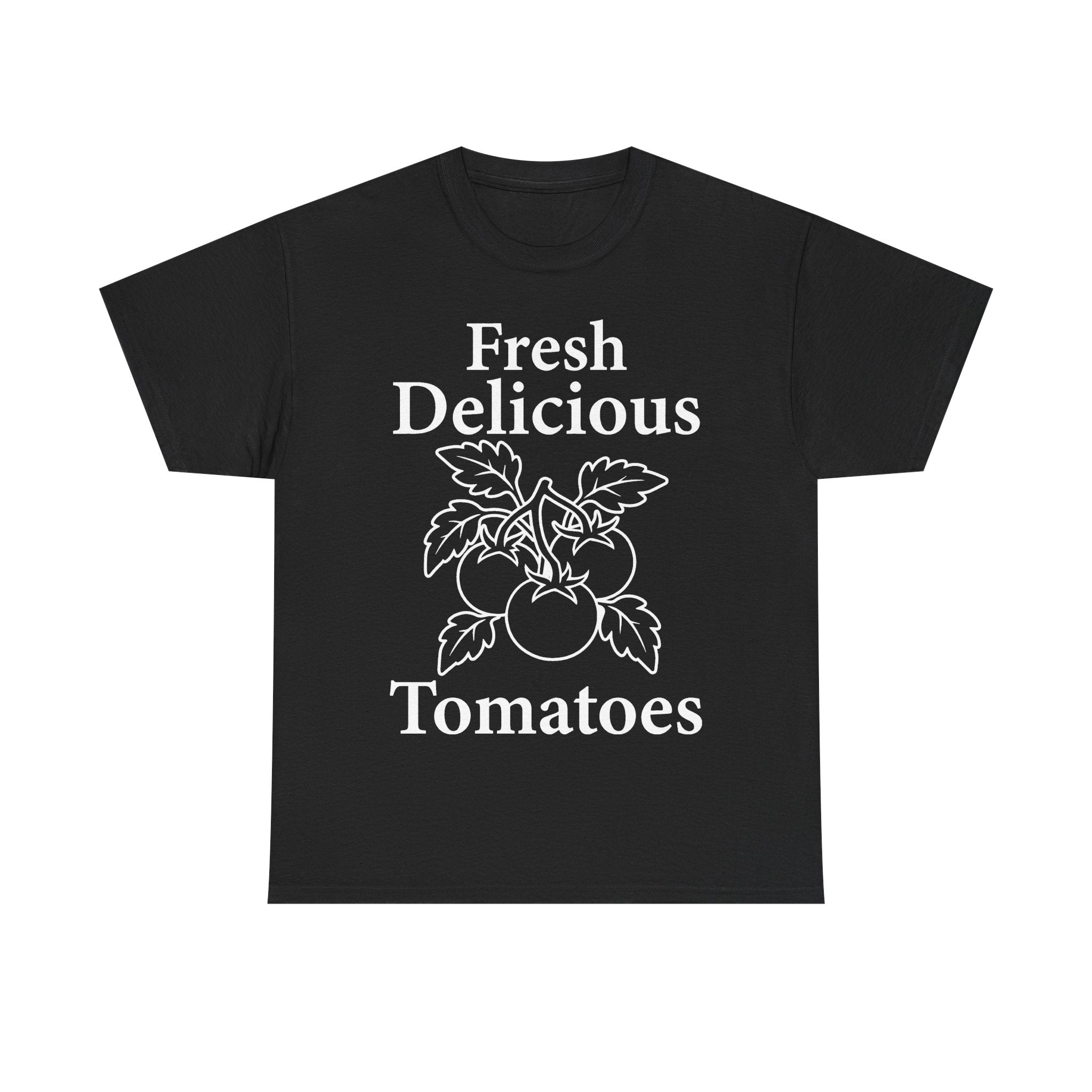 Fresh Tomatoes Garden Tee With Tomato Plant Illustration