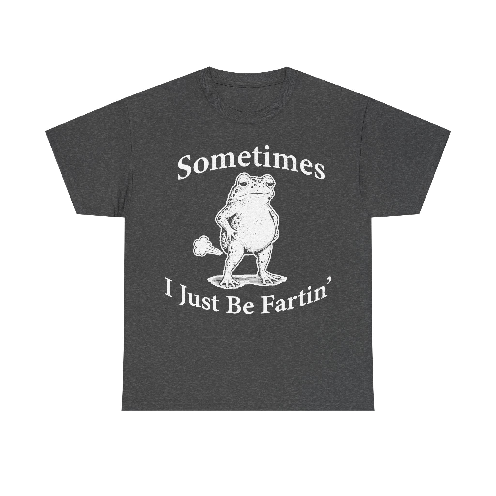 Sometimes I Just Be Fartin Frog T Shirt Funny Pun With White Frog Illustration Design