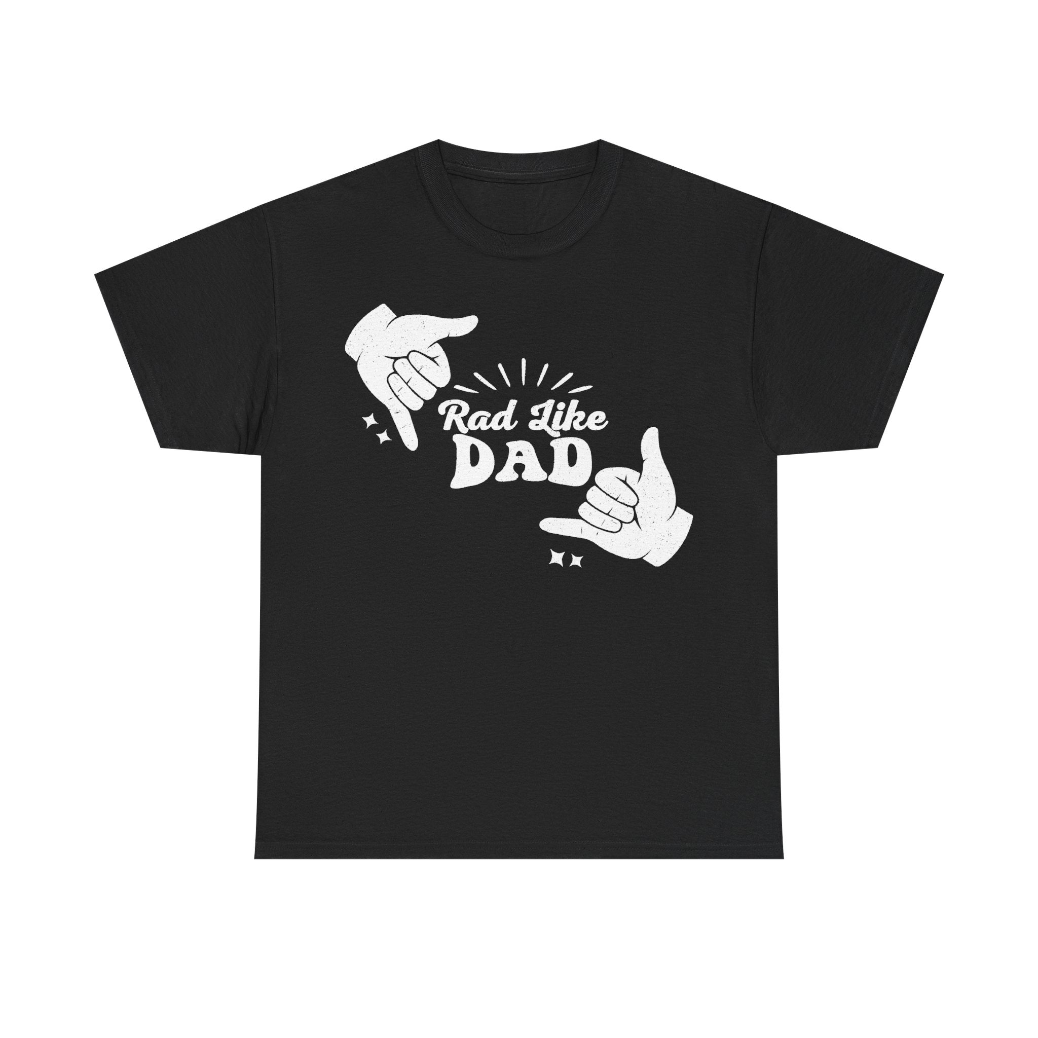 Rad Like Dad Retro Skate Style T Shirt For Dads Unisex Black Distressed Print Vintage Surf Vibe