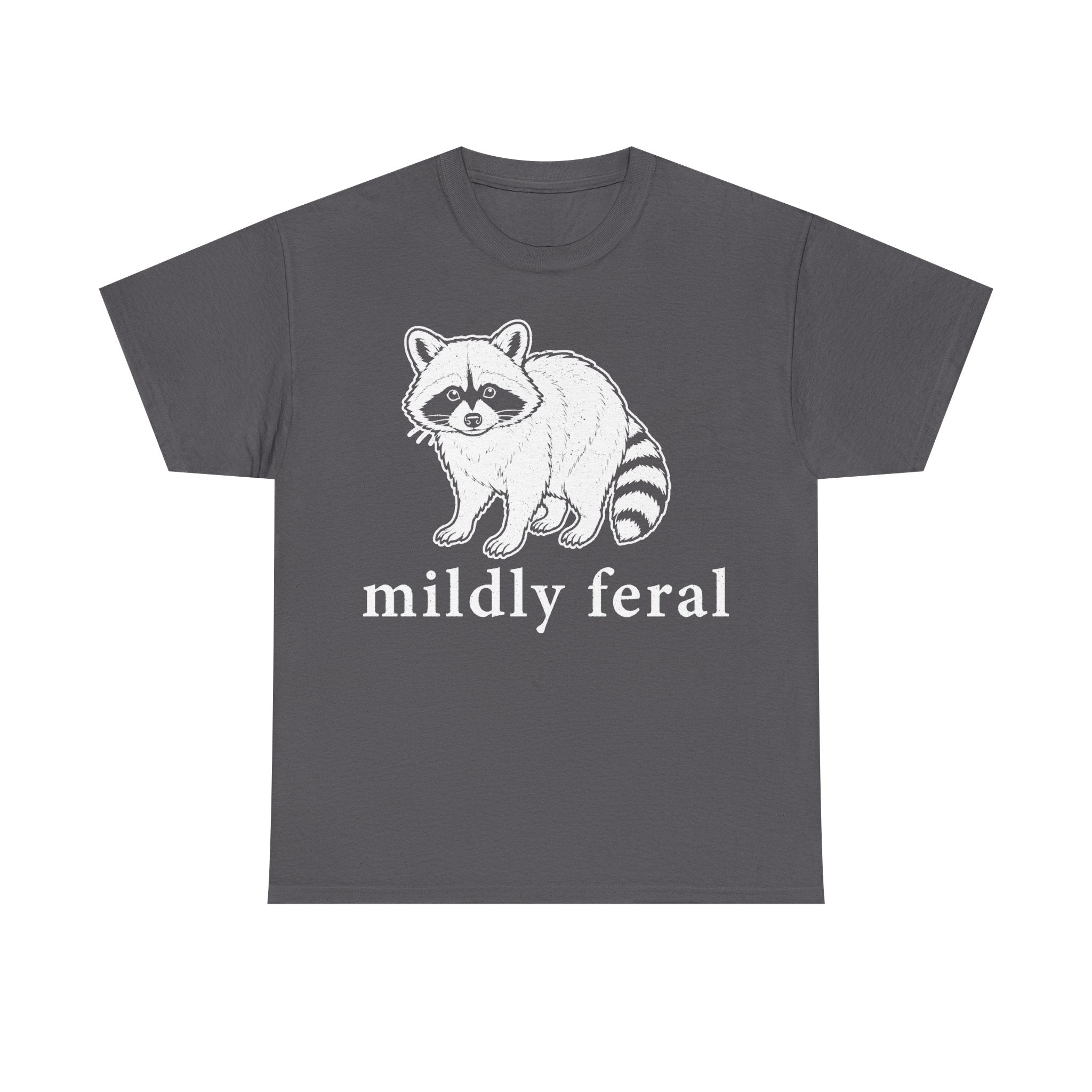 Mildly Feral Raccoon Shirt With Hand Drawn Illustration For Animal Lovers And Humor