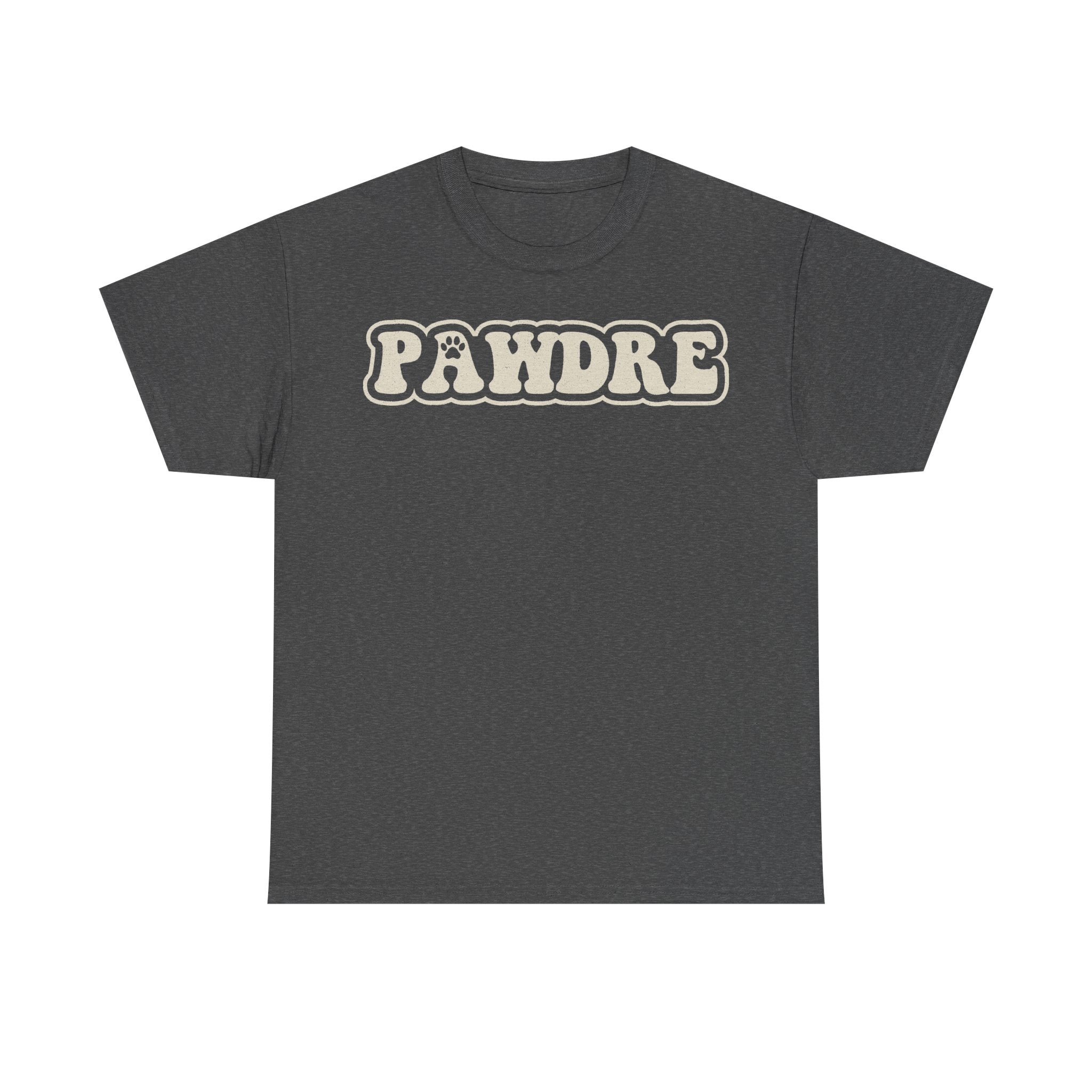 Pawdre Retro Paw Print Shirt For Dog Lovers Bold Vintage Distressed Typography Tee