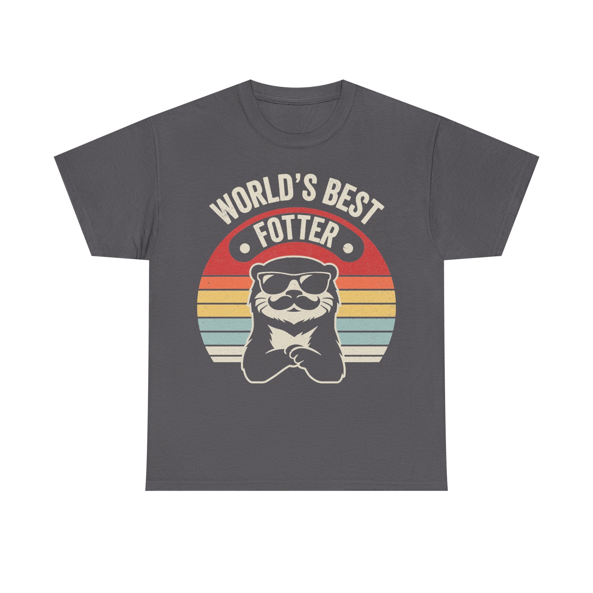 World's Best Fotter Otter Retro Sunburst Vintage Style Shirt For Animal Lovers Worldwide