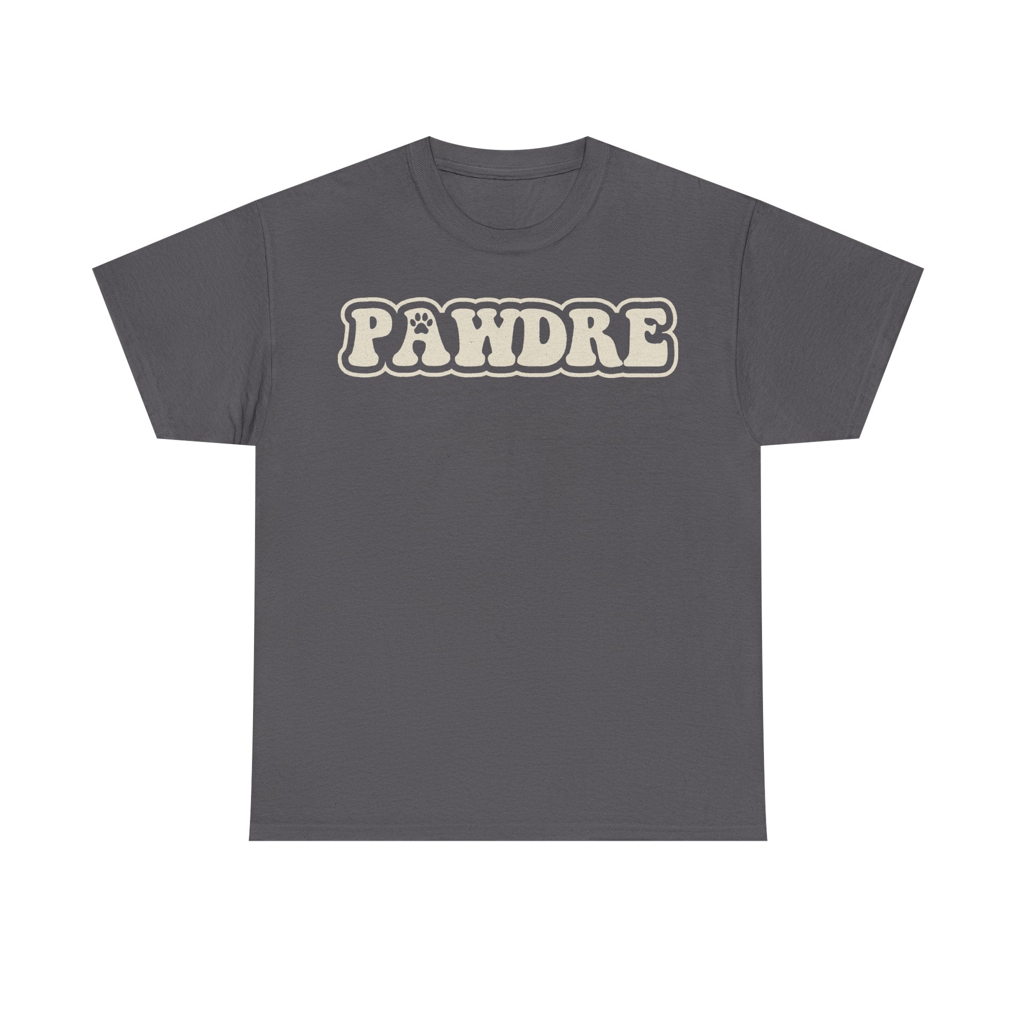 Pawdre Retro Paw Print Shirt For Dog Lovers Bold Vintage Distressed Typography Tee
