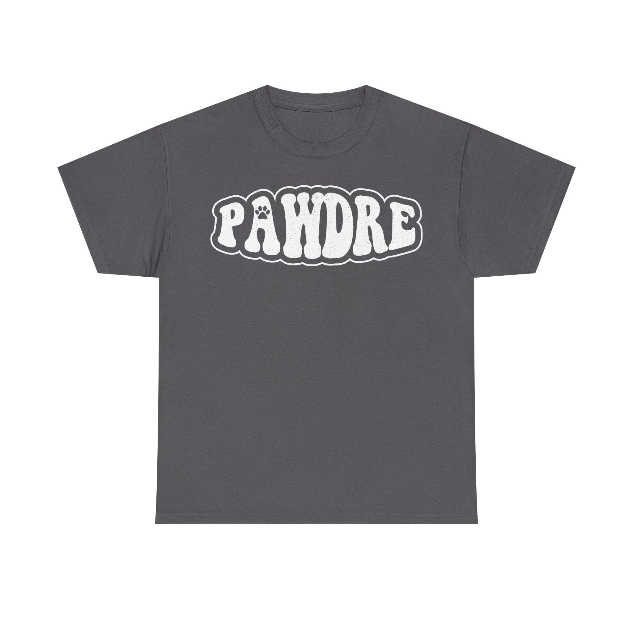 PAWDRE Ghost Pet Shirt For Dog Lovers Vintage Retro Distressed Logo On Black Cotton Tee