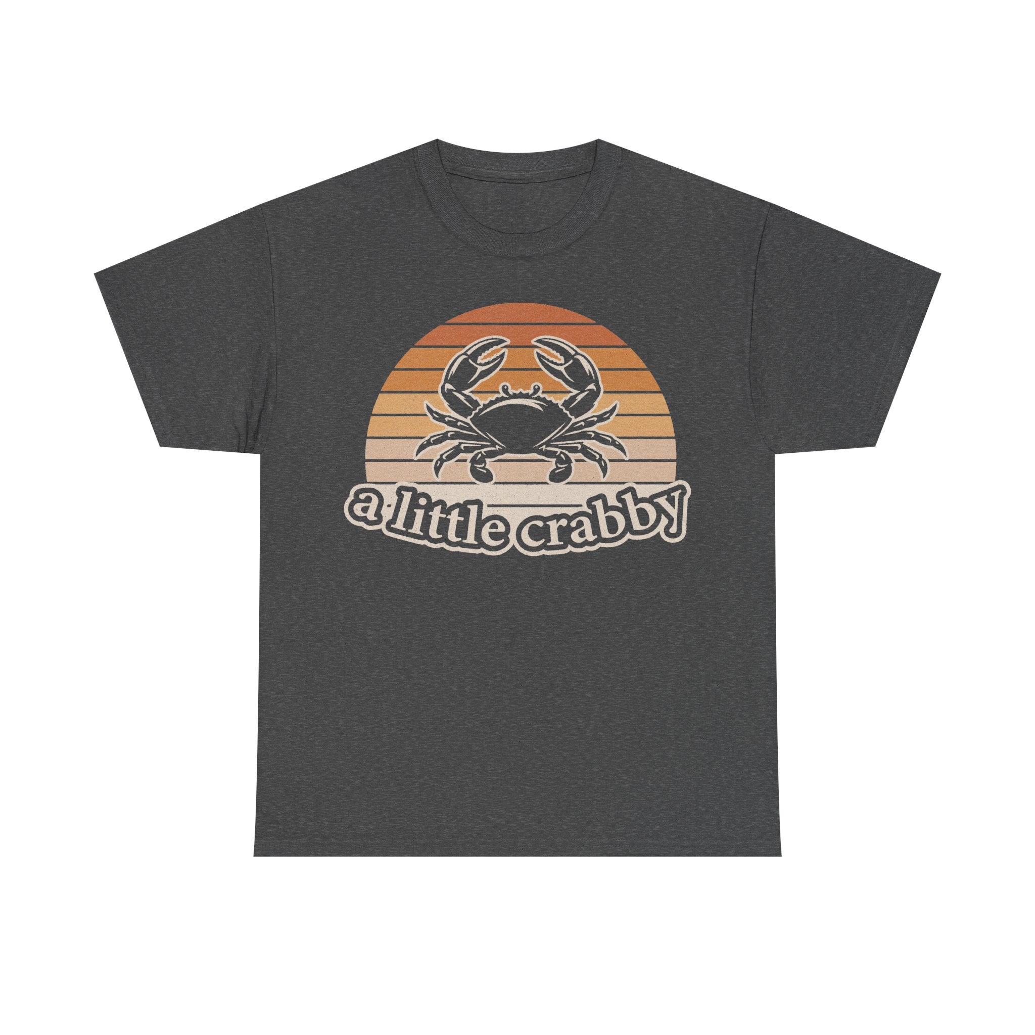 Crab Sunset Tee With Retro Beach Vibes For Ocean Lovers A Little Crabby Coastal Style Statement