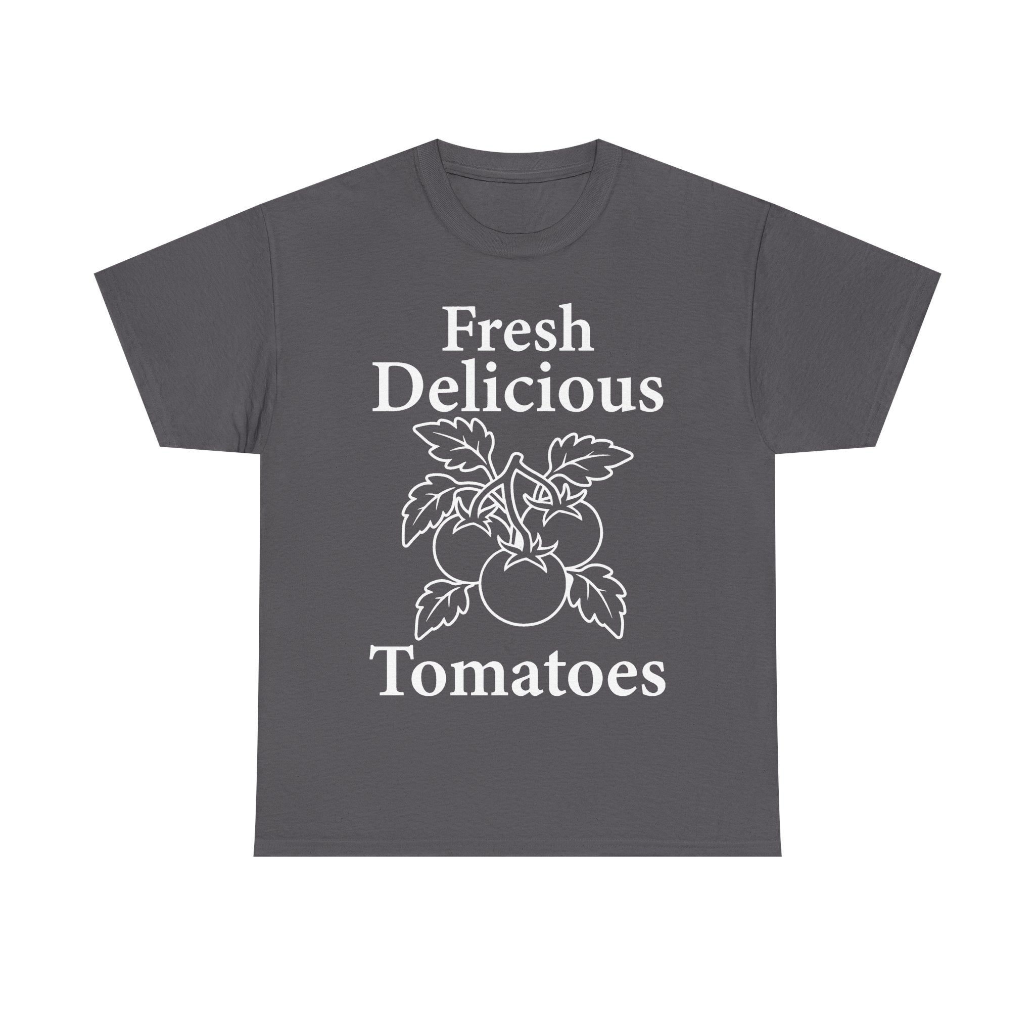 Fresh Tomatoes Garden Tee With Tomato Plant Illustration
