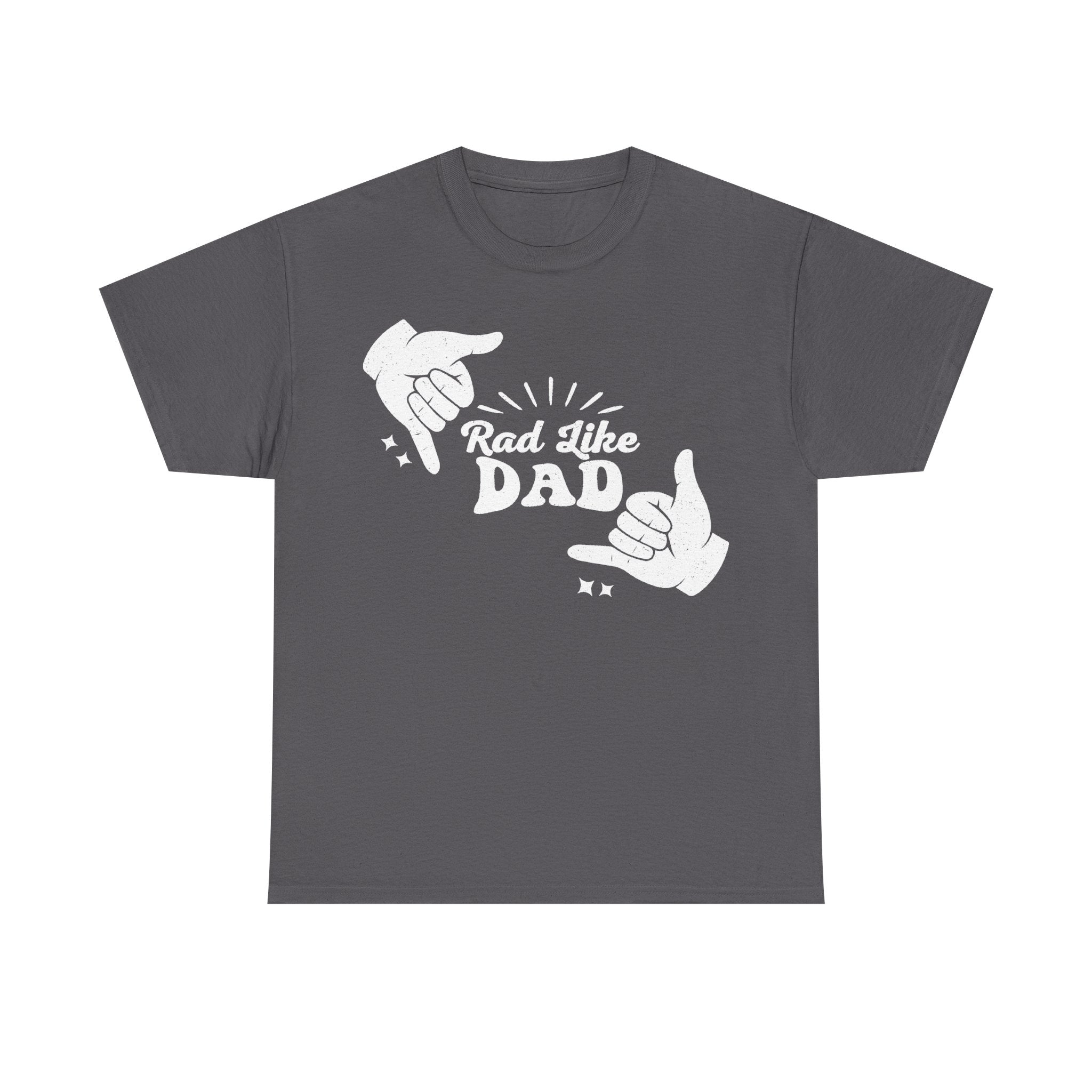 Rad Like Dad Retro Skate Style T Shirt For Dads Unisex Black Distressed Print Vintage Surf Vibe