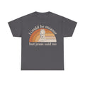 I Could Be Mean But Jesus Said No Vintage Rainbow Frog Illustration Tee for Everyday Wear