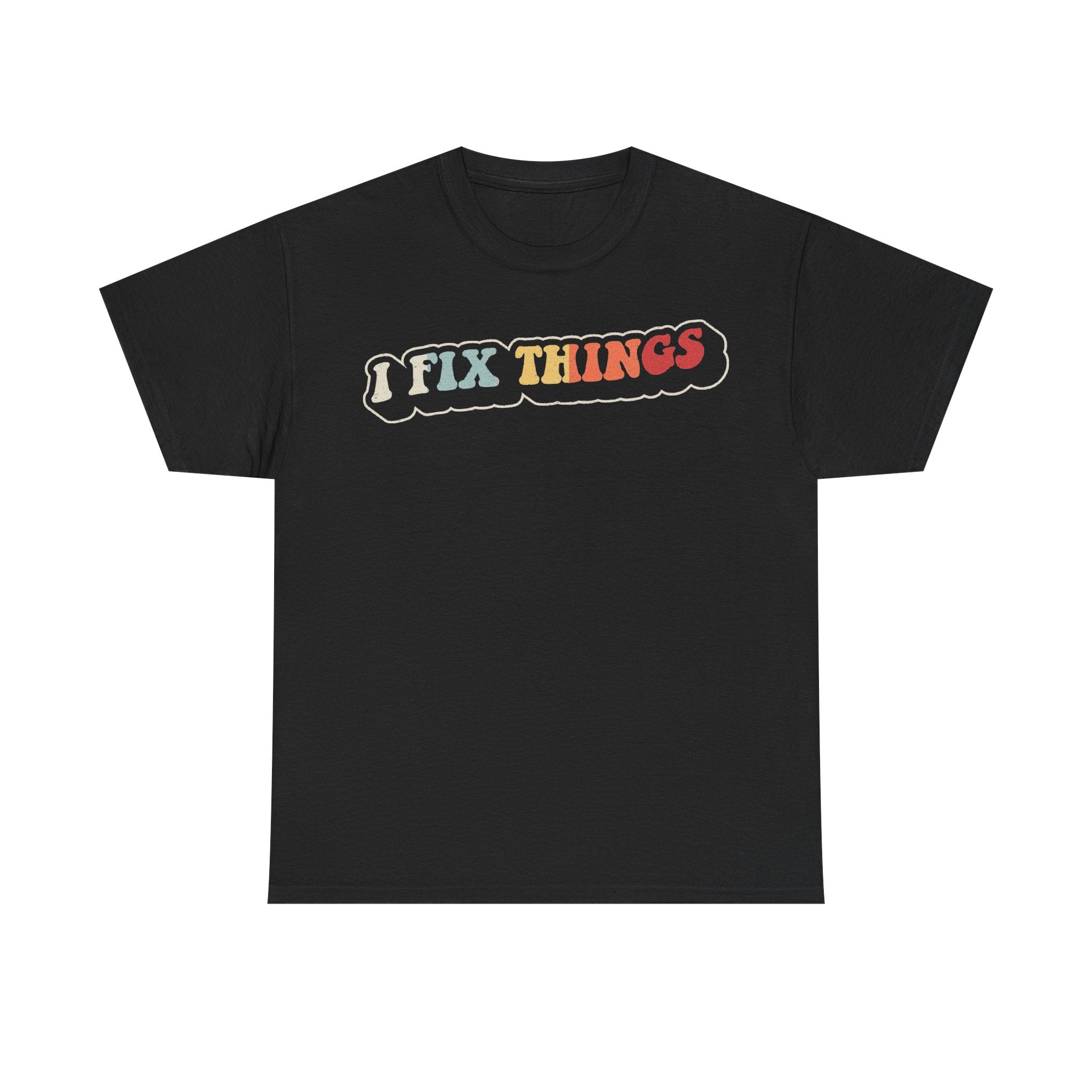 I Fix Things Retro Toolbox Design Black Unisex Shirt For Mechanics And DIY Enthusiasts