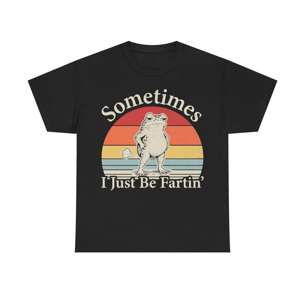 Sometimes I Just Be Fartin Frog Retro Sunset Tee For Humor And Quirky Style For Fans