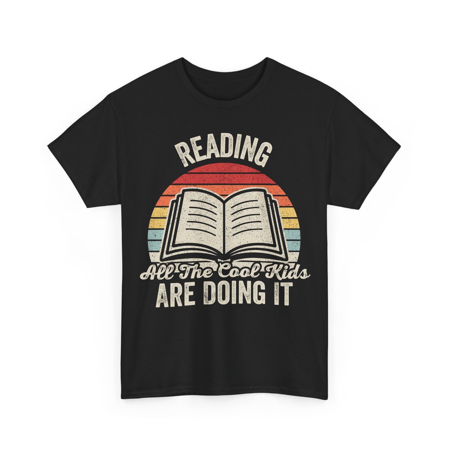 Reading T-Shirt — "Reading: All The Cool Kids Are Doing It" Retro Book Tee