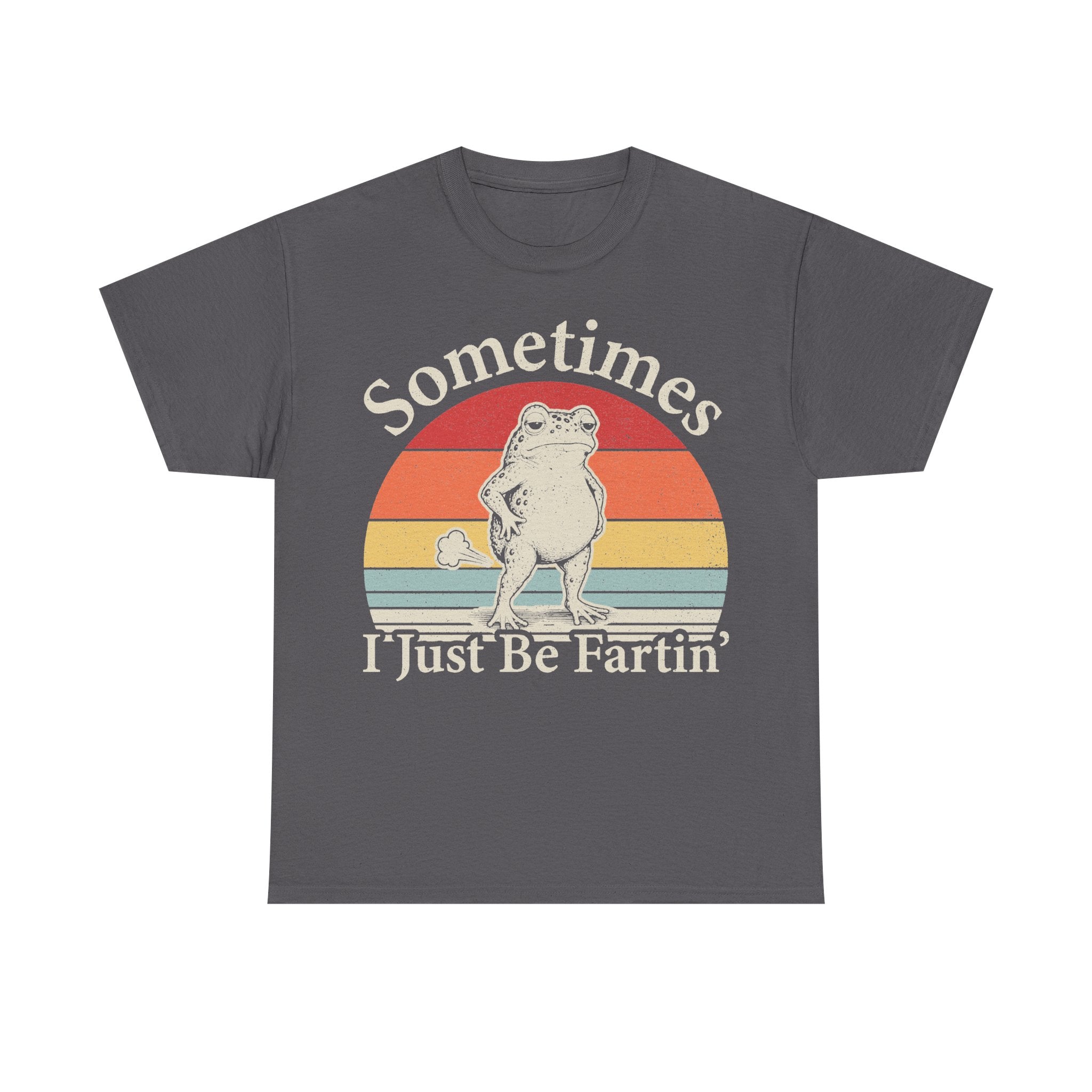 Sometimes I Just Be Fartin Frog Retro Sunset Tee For Humor And Quirky Style For Fans