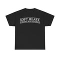 T-shirt black with white curved text reading SOFT HEART STRONG BOUNDARIES.