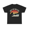 Best Cat Dad Ever T-Shirt – Retro Sunset Cat Dad Tee for Cat Lovers, Father’s Day Gift
