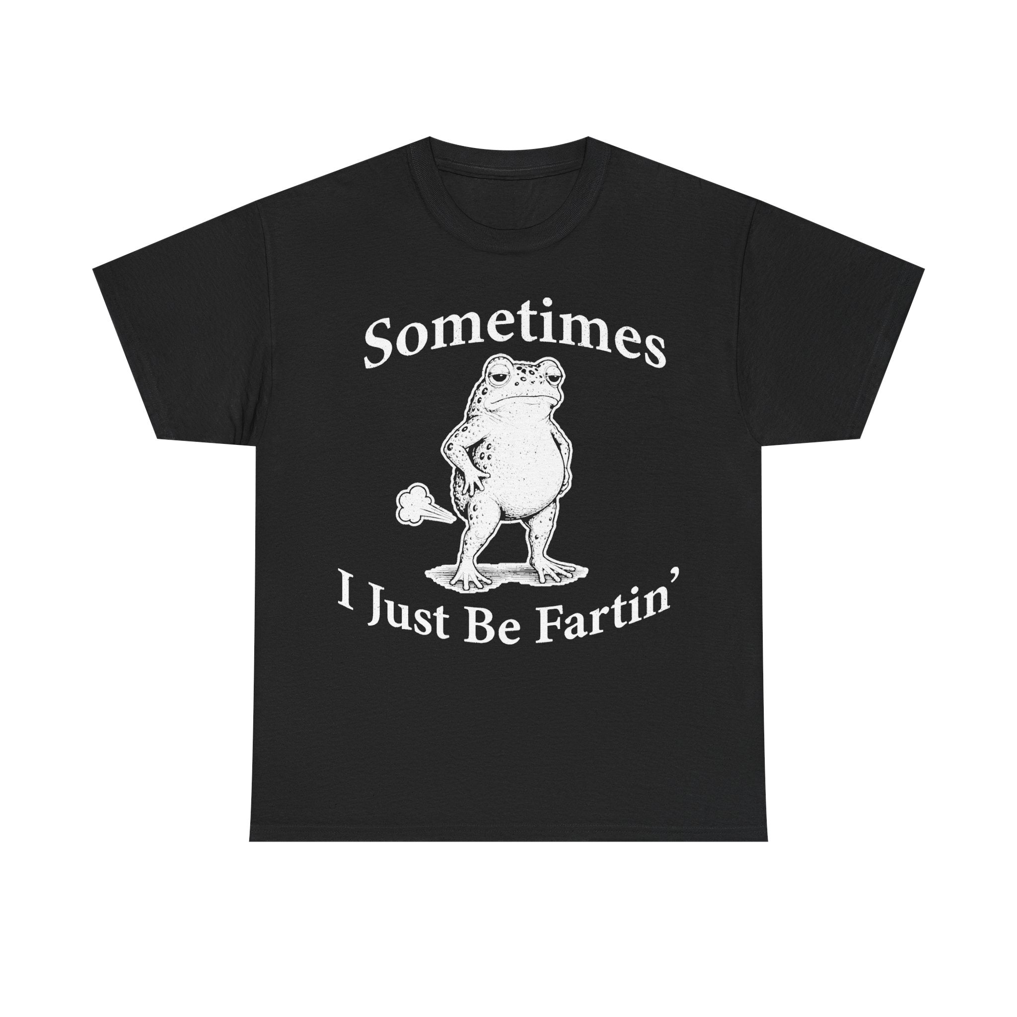 Sometimes I Just Be Fartin Frog T Shirt Funny Pun With White Frog Illustration Design