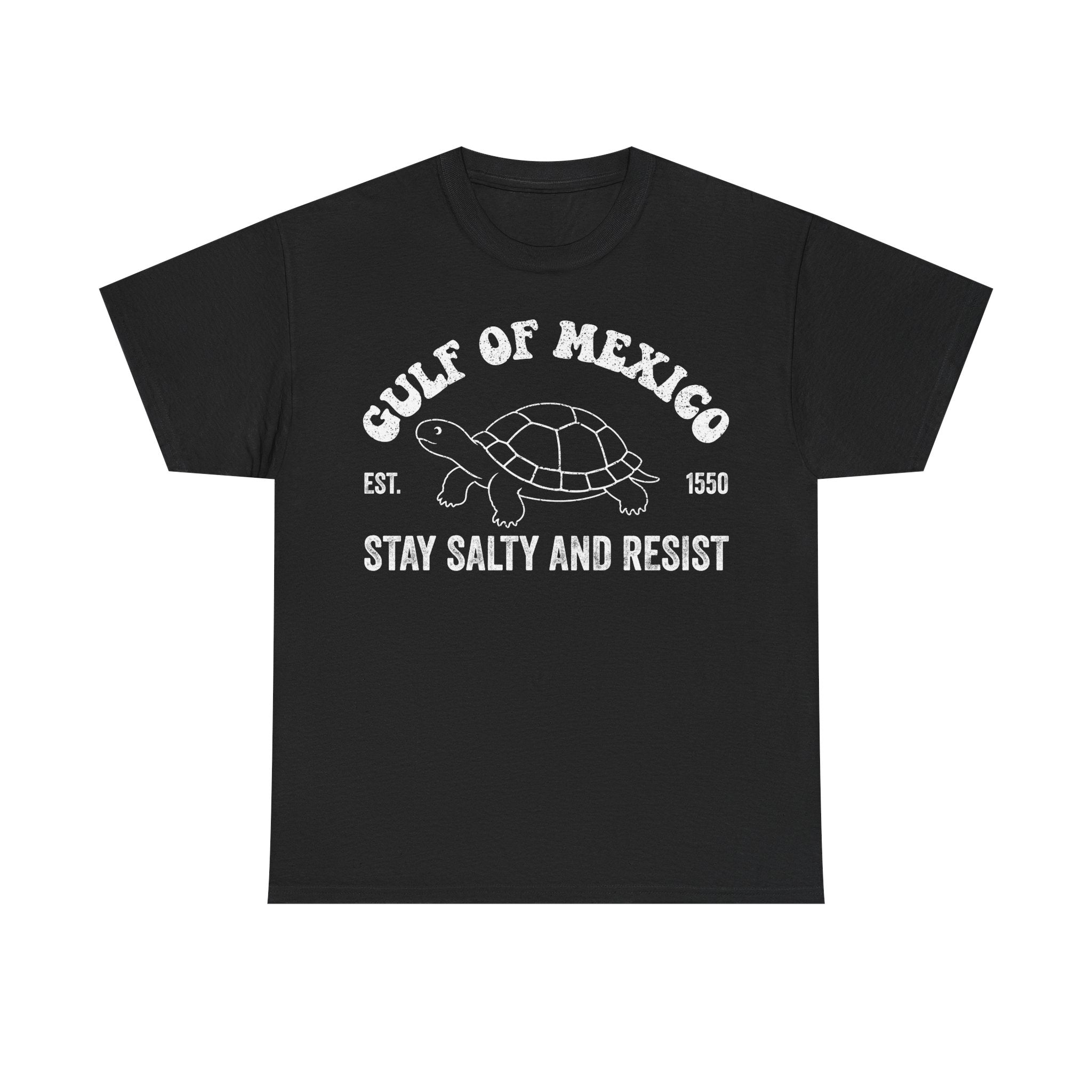 Gulf of Mexico Turtle Tee — "Stay Salty and Resist" Coastal Graphic Shirt