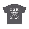 I Am The Warranty Shirt For Mechanics And Handymen With Crossed Wrenches Emblem Logo