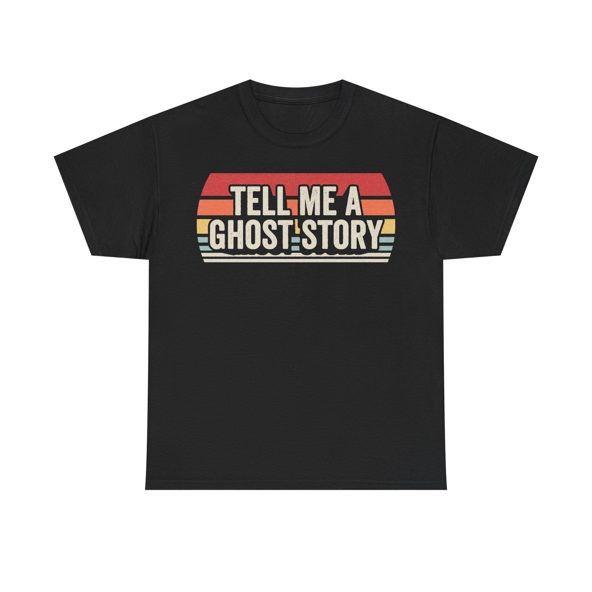 Tell Me A Ghost Story Retro Vintage Sunset T Shirt For Horror Fans And Halloween Lovers