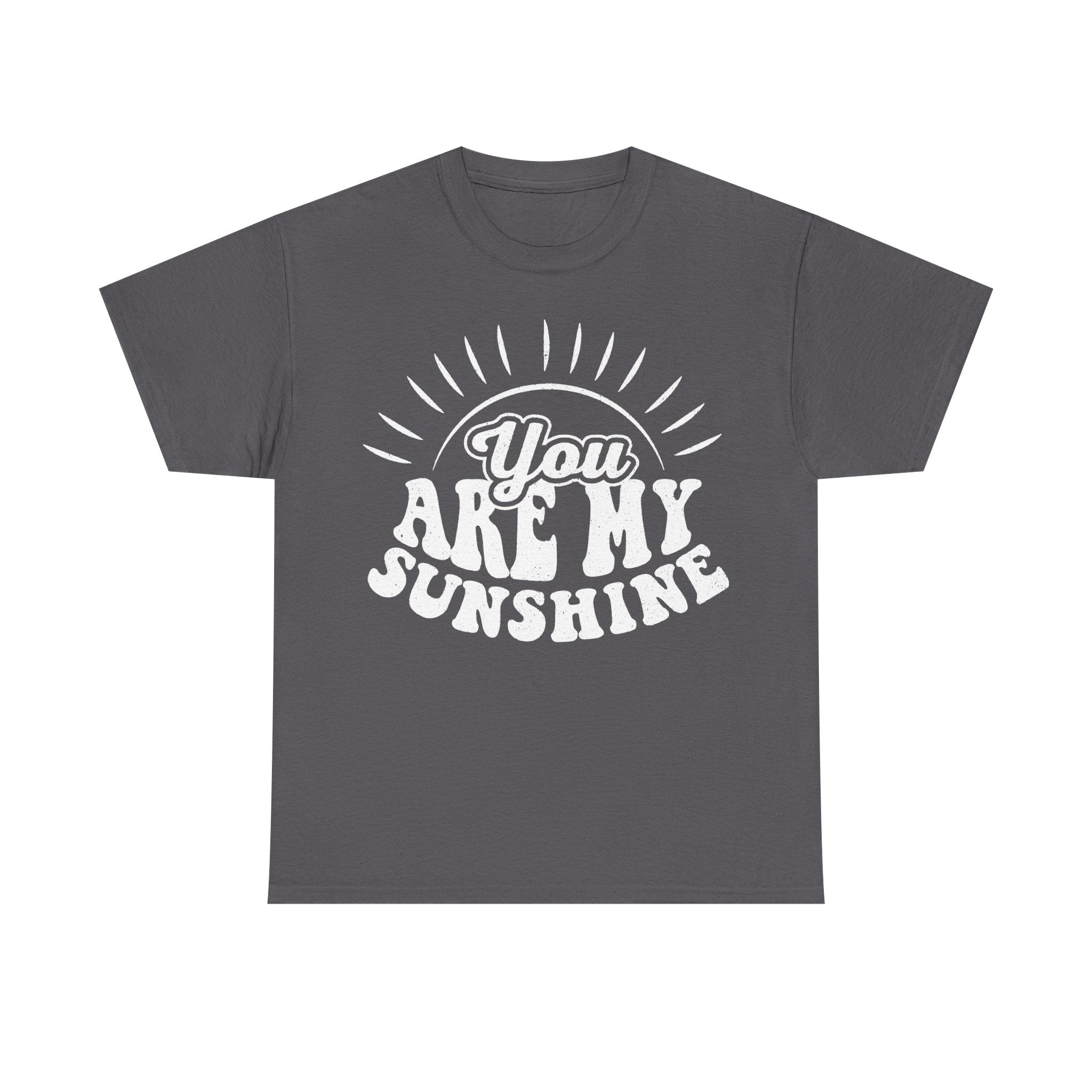 You Are My Sunshine Sunburst Typography On Black T Shirt With Retro Style Design