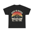 God Is Good All The Time Vintage Sunset Mountain Shirt With Retro Colors For Christians