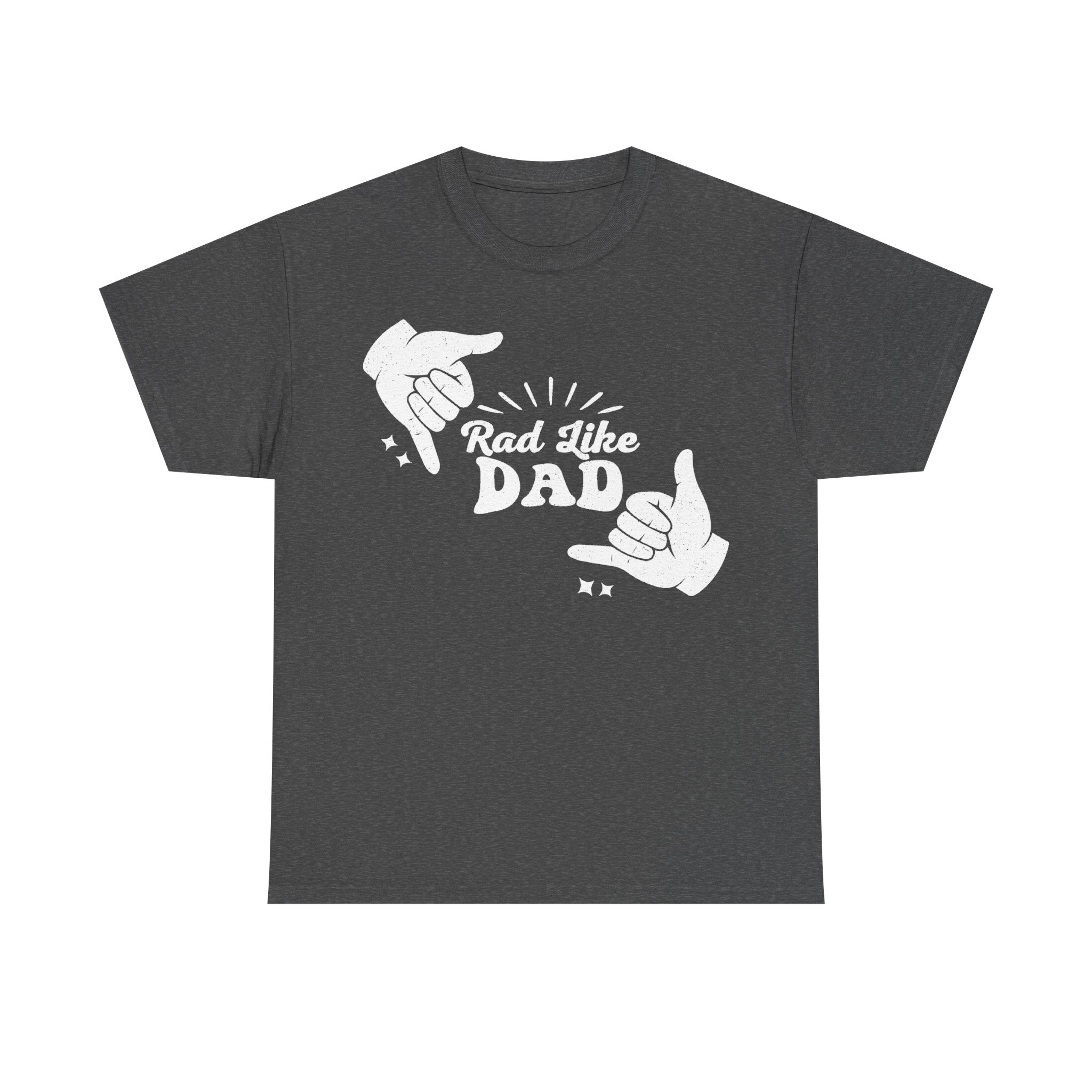 Rad Like Dad Retro Skate Style T Shirt For Dads Unisex Black Distressed Print Vintage Surf Vibe