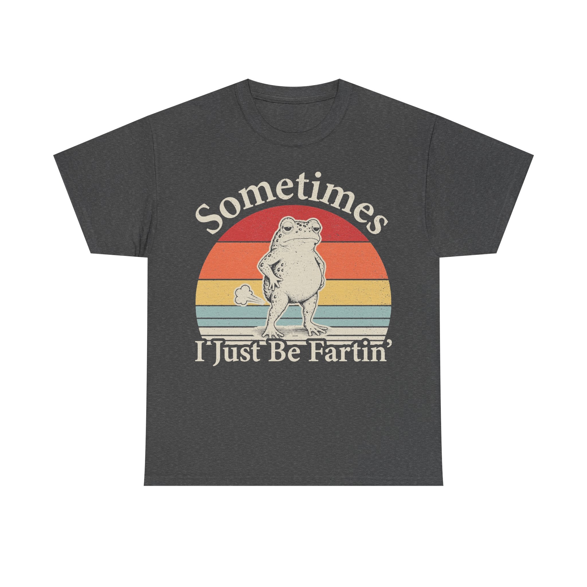 Sometimes I Just Be Fartin Frog Retro Sunset Tee For Humor And Quirky Style For Fans