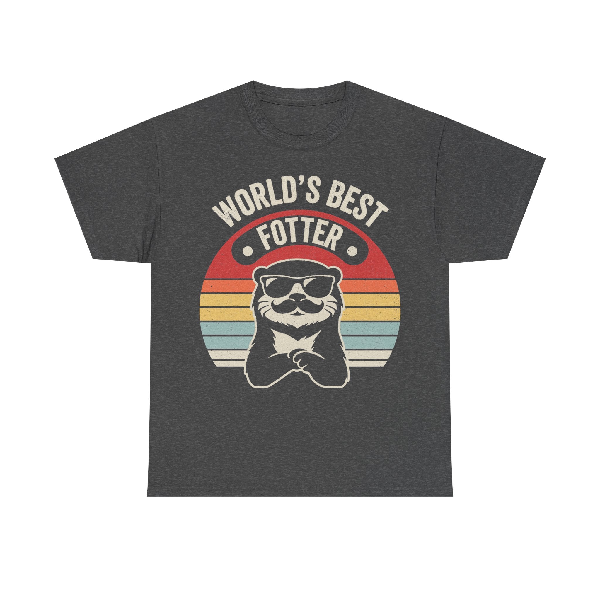World's Best Fotter Otter Retro Sunburst Vintage Style Shirt For Animal Lovers Worldwide