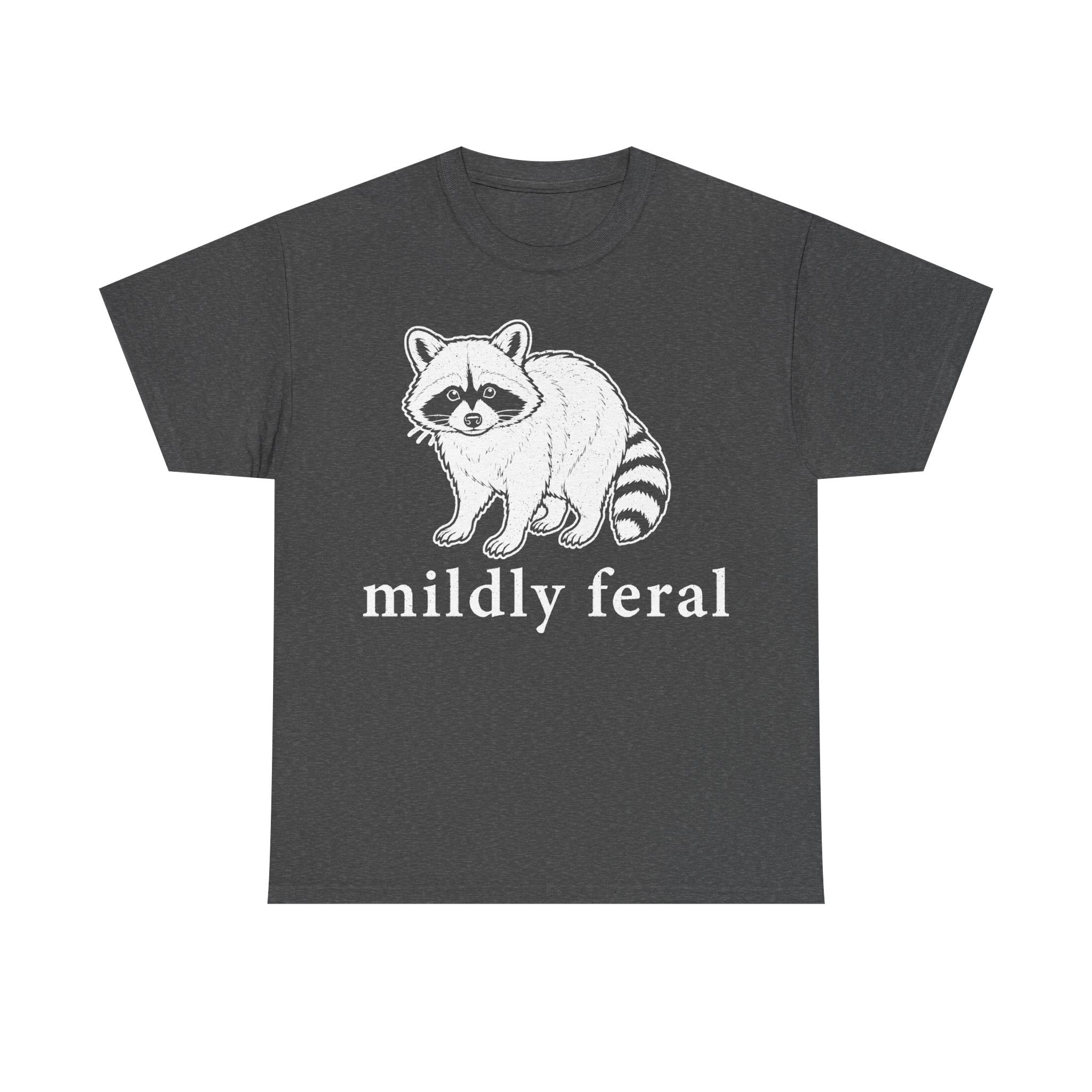 Mildly Feral Raccoon Shirt With Hand Drawn Illustration For Animal Lovers And Humor