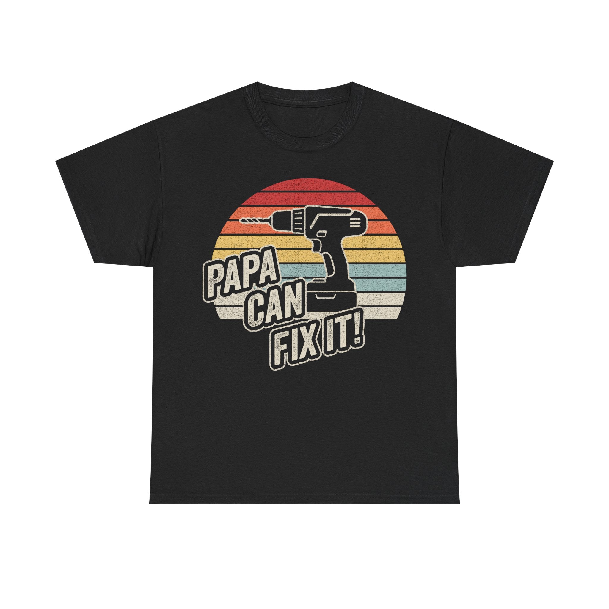 Papa Can Fix It T-Shirt — Retro Drill Father's Day Tee