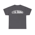 I Fix Things T Shirt For Handyman DIY Repair Fans With Retro Oval Logo Design