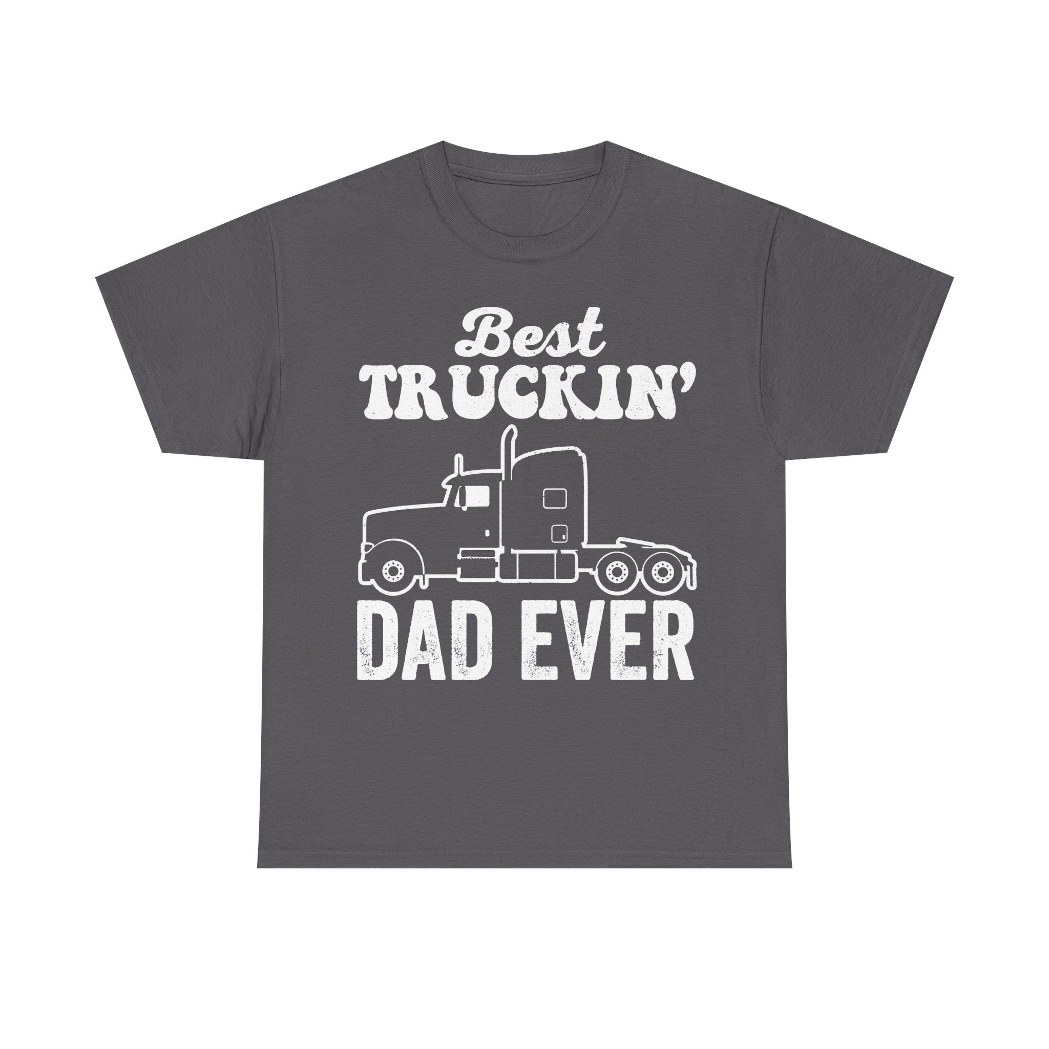 Best Truckin' Dad Ever Semi Truck Illustration T Shirt For Trucking Dads And Truckers
