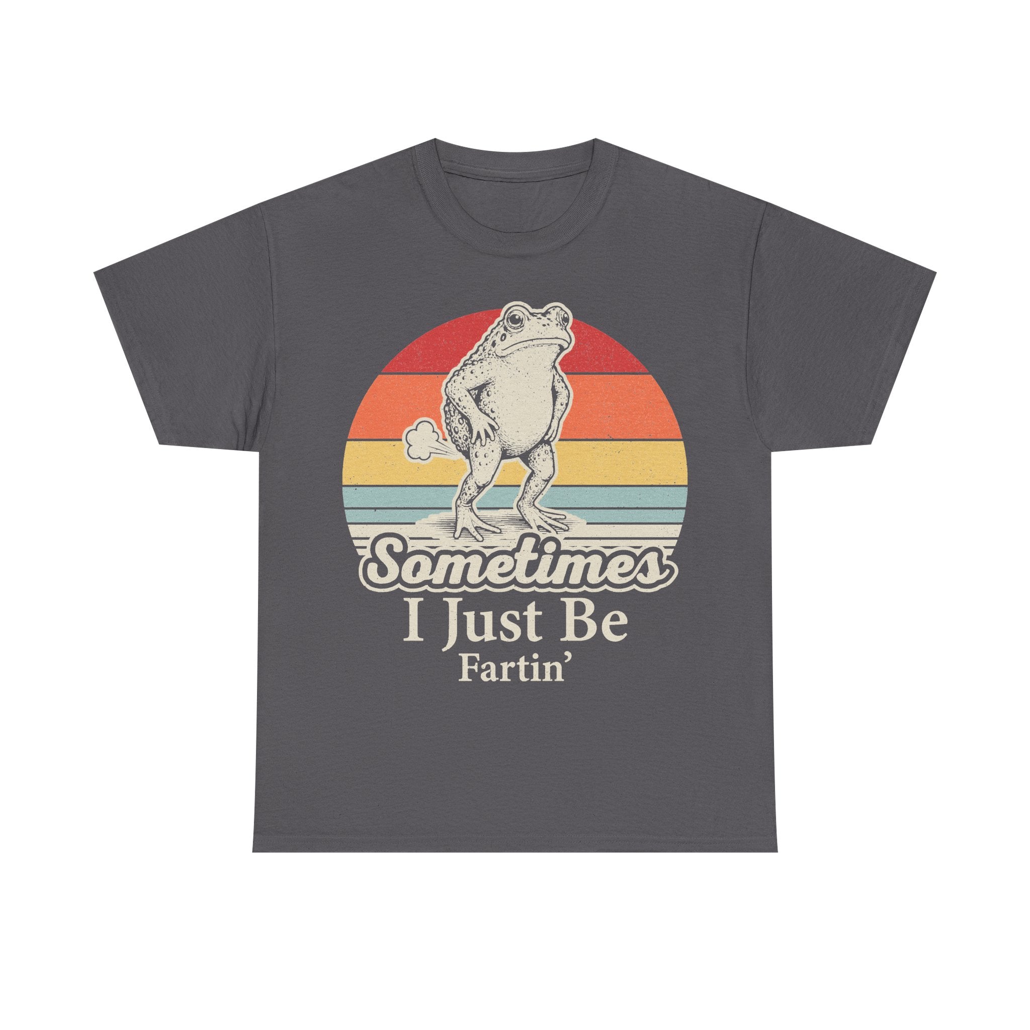 Frog Retro Sunset Shirt With Humorous Quote Sometimes I Just Be Fartin' For Frog Lovers