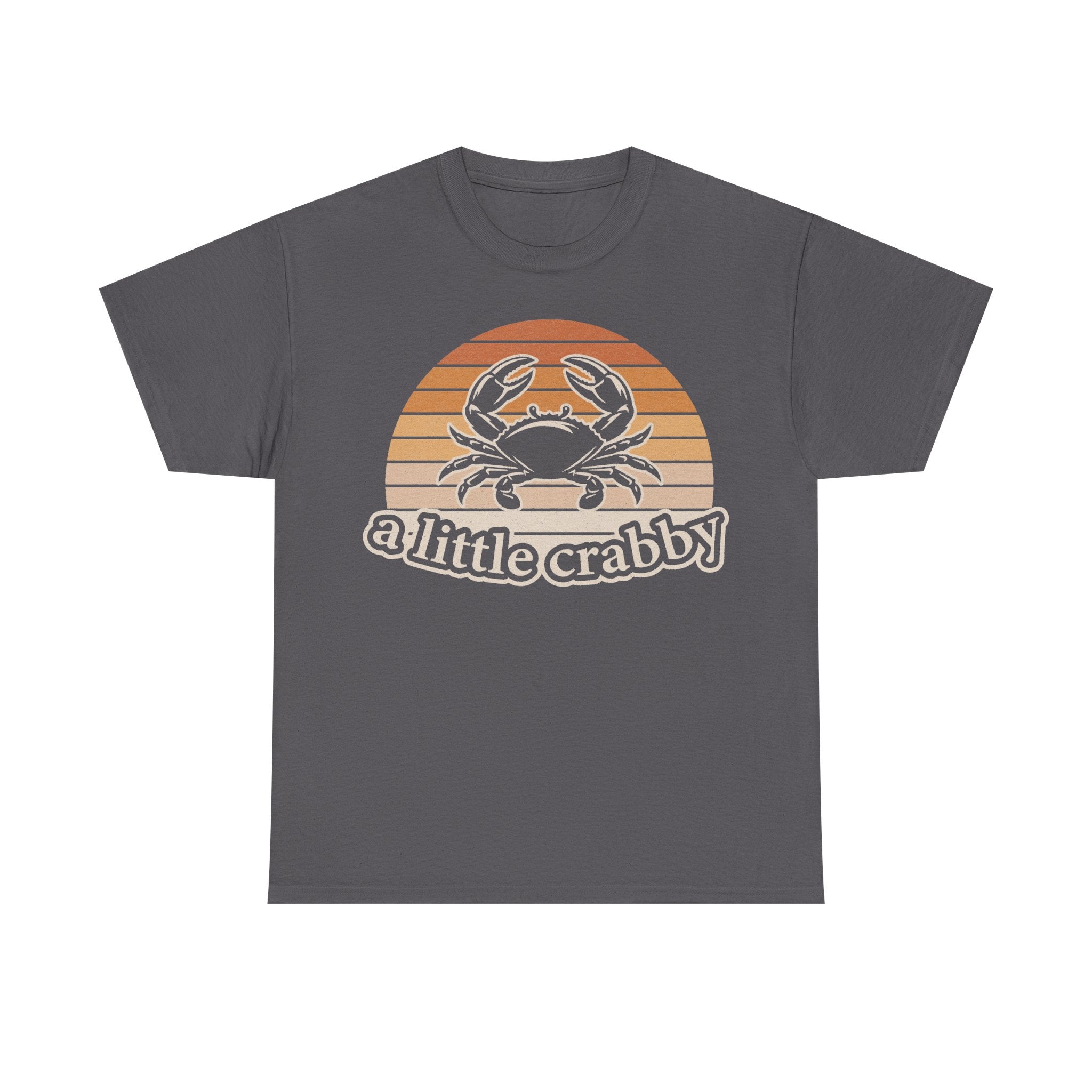 Crab Sunset Tee With Retro Beach Vibes For Ocean Lovers A Little Crabby Coastal Style Statement