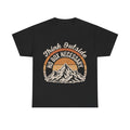 Think Outside Mountain T-Shirt — "Think Outside No Box Necessary" Retro Outdoor Tee