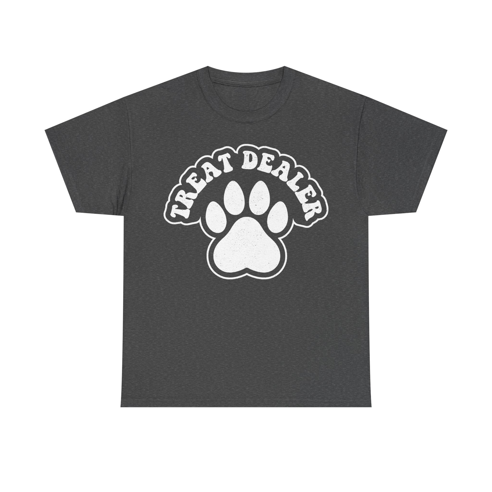 Treat Dealer Paw Print Tee For Pet Lovers Dogs And Cats Unisex Black Shirt For Everyday Casual Wardrobe