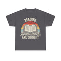 Reading T Shirt Retro Book Lover Design With Open Book Rainbow Circle For Bibliophiles Everywhere
