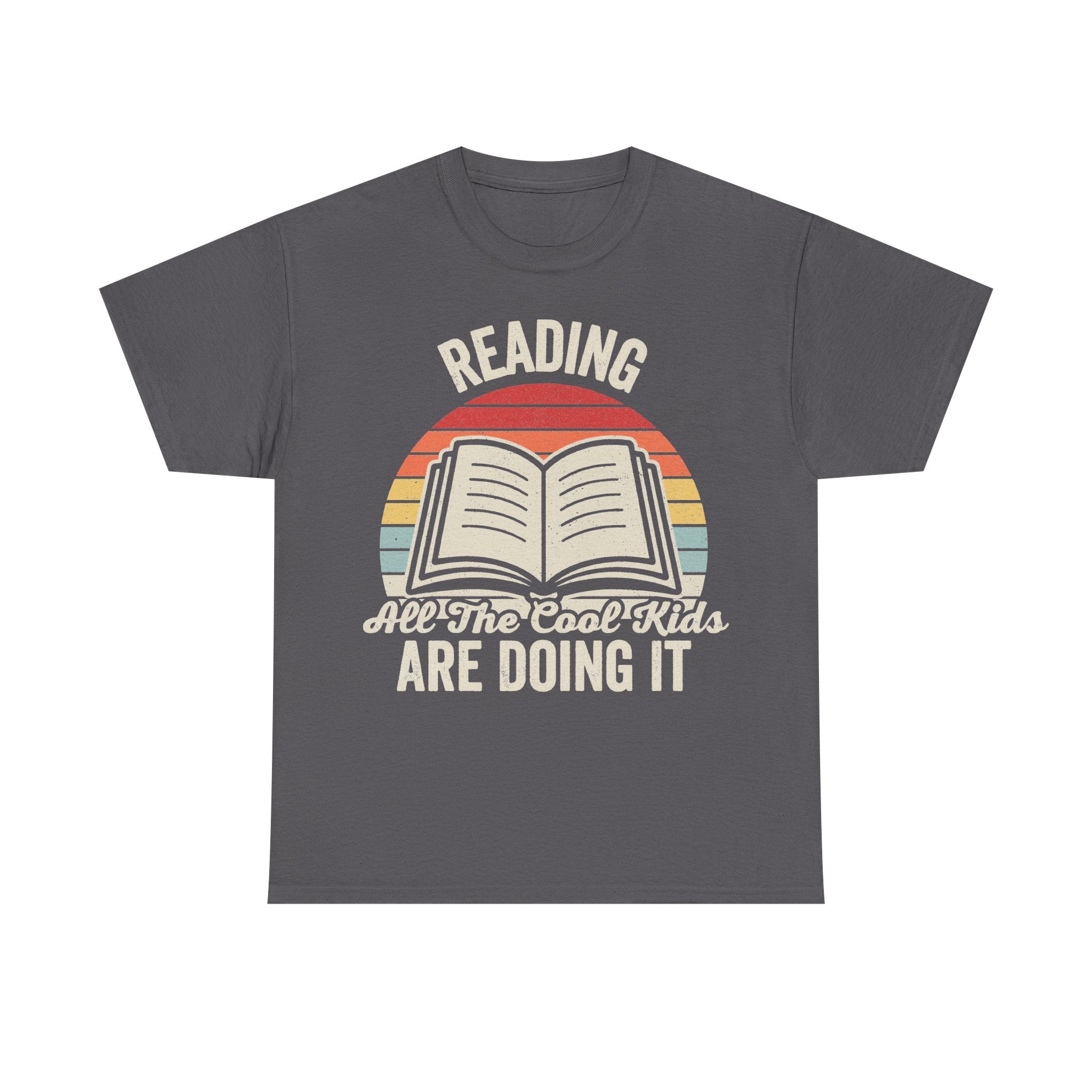 Reading T Shirt Retro Book Lover Design With Open Book Rainbow Circle For Bibliophiles Everywhere