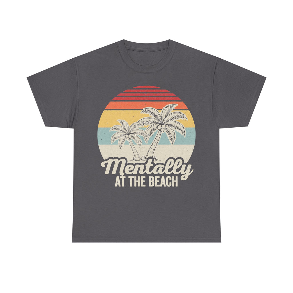 Mentally At The Beach Vintage Palm Tree Sunset Shirt