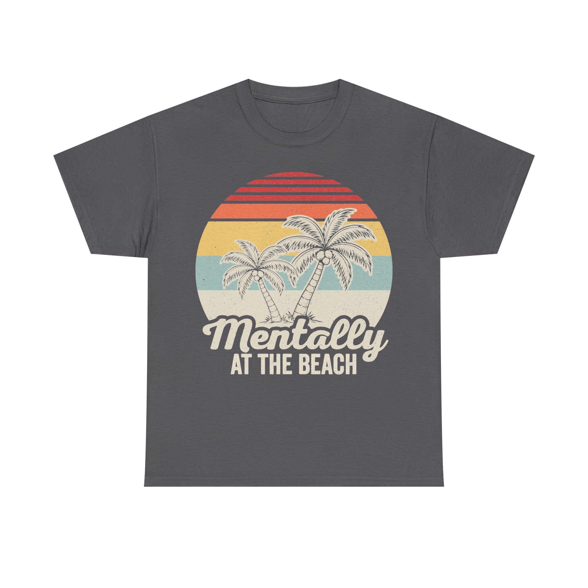 Mentally At The Beach Vintage Palm Tree Sunset Shirt