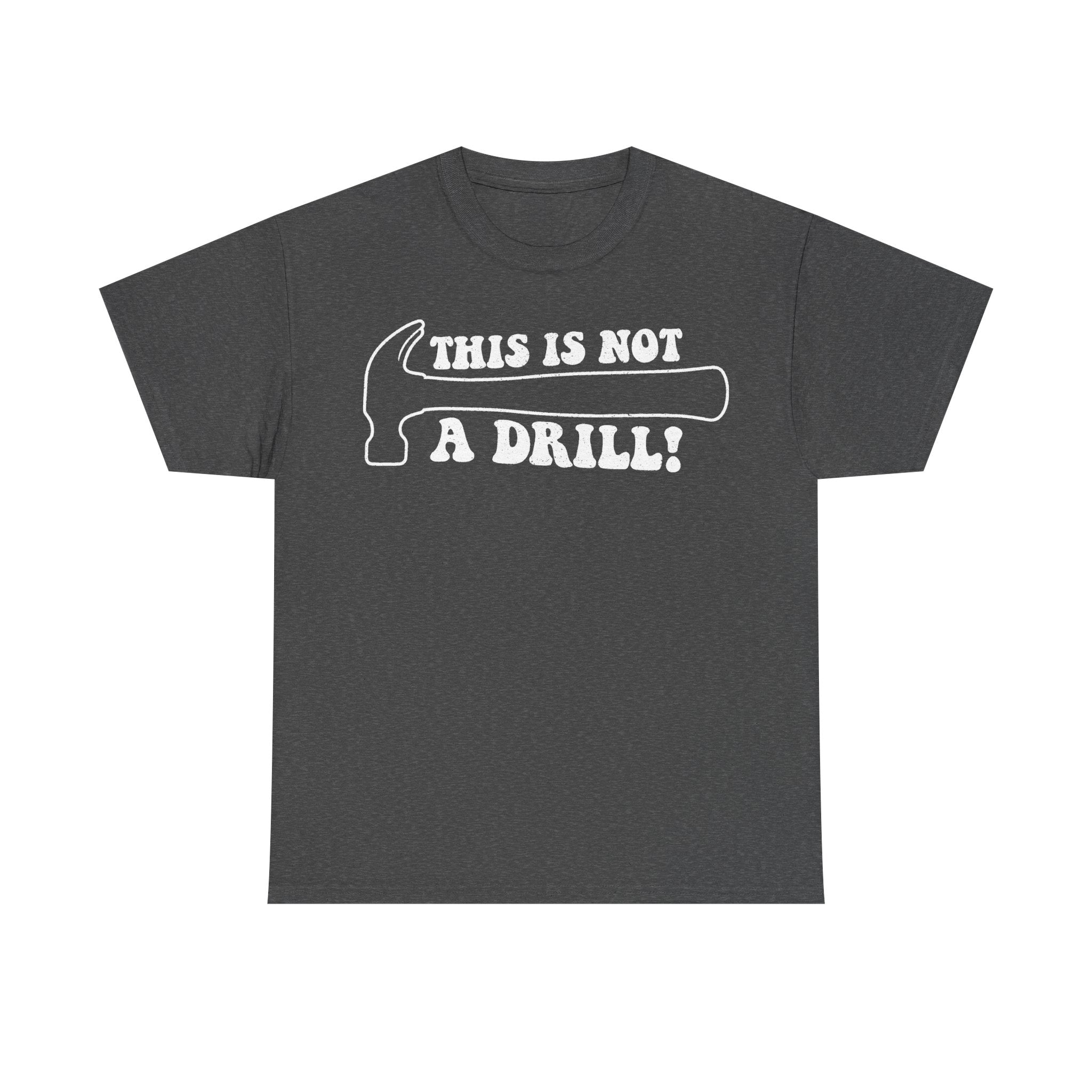 This Is Not A Drill Shirt Unisex Black Cotton Tee With Bold White Text Design For Everyday Wear