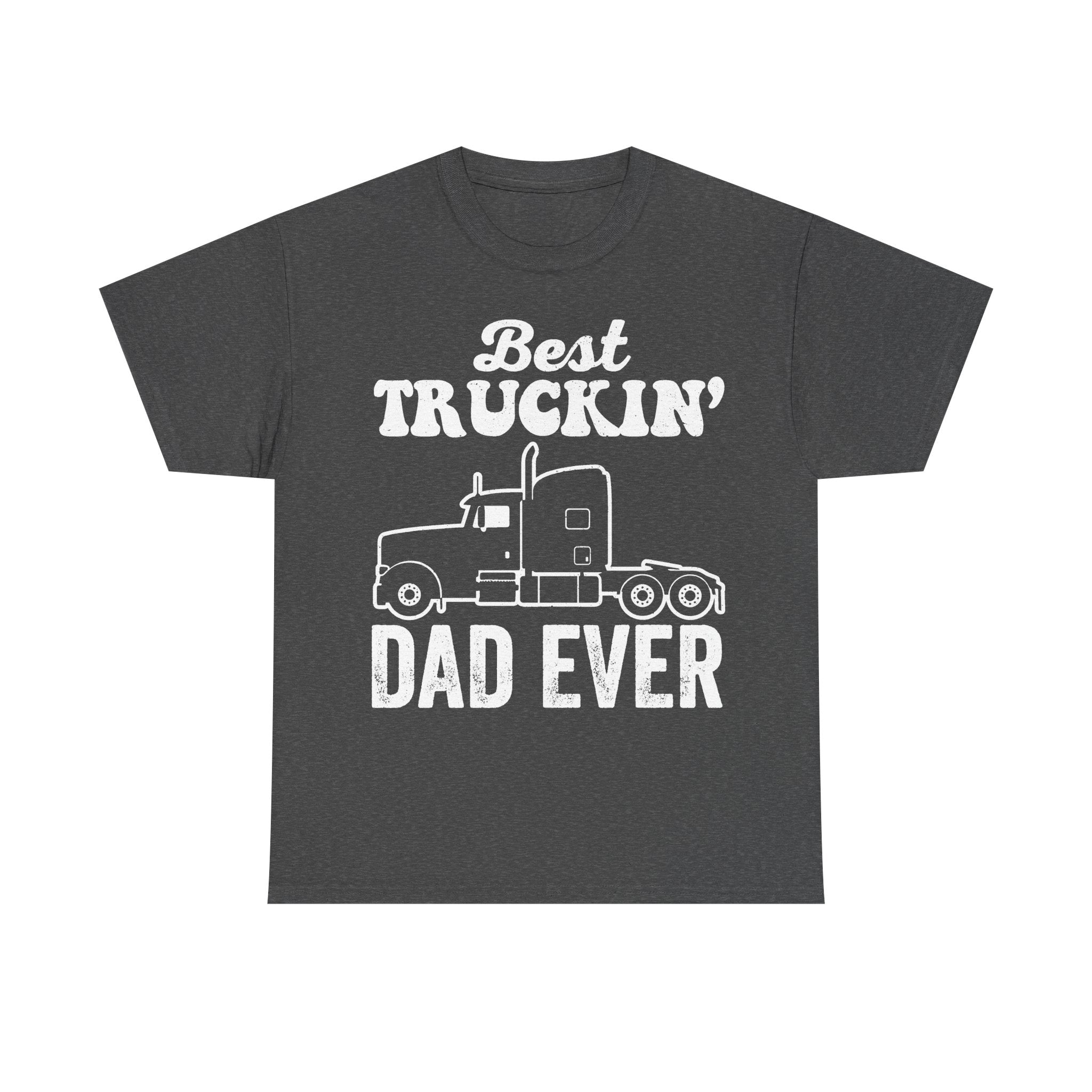 Best Truckin' Dad Ever Semi Truck Illustration T Shirt For Trucking Dads And Truckers